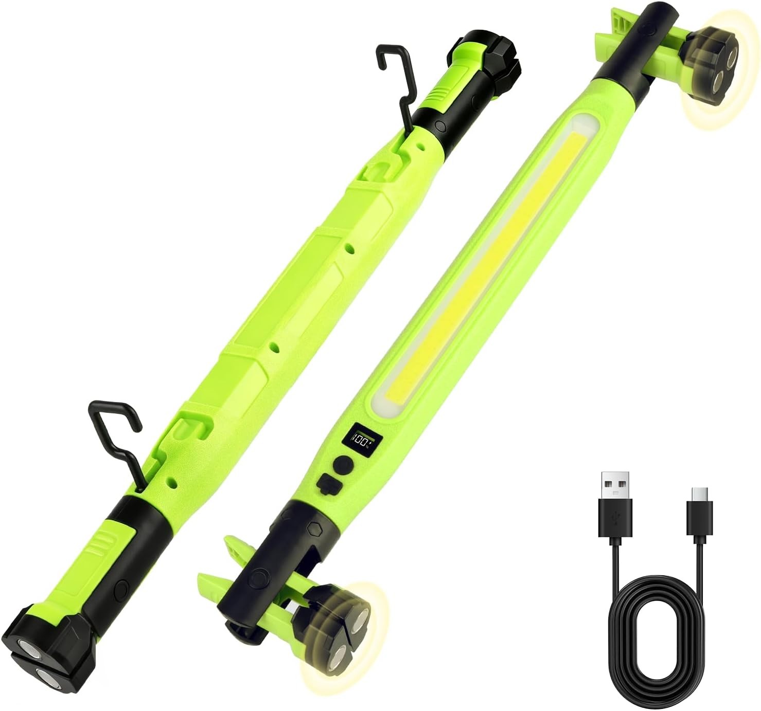 3000LM Rechargeable LED Work Light 525mm Magnetic Under Hood Light Bar with Hook