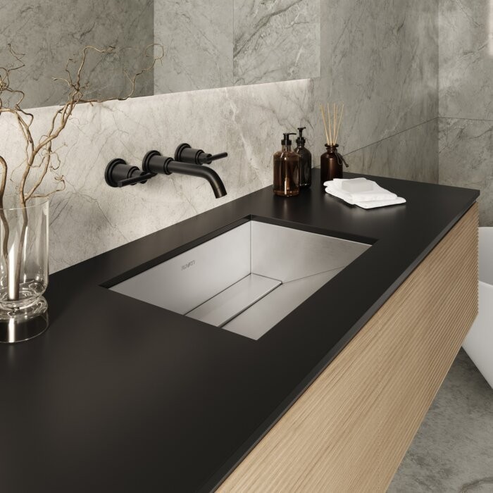 Ruvati 20″x14″ Undermount Ramp Bathroom Sink – RVH6140ST REFRB