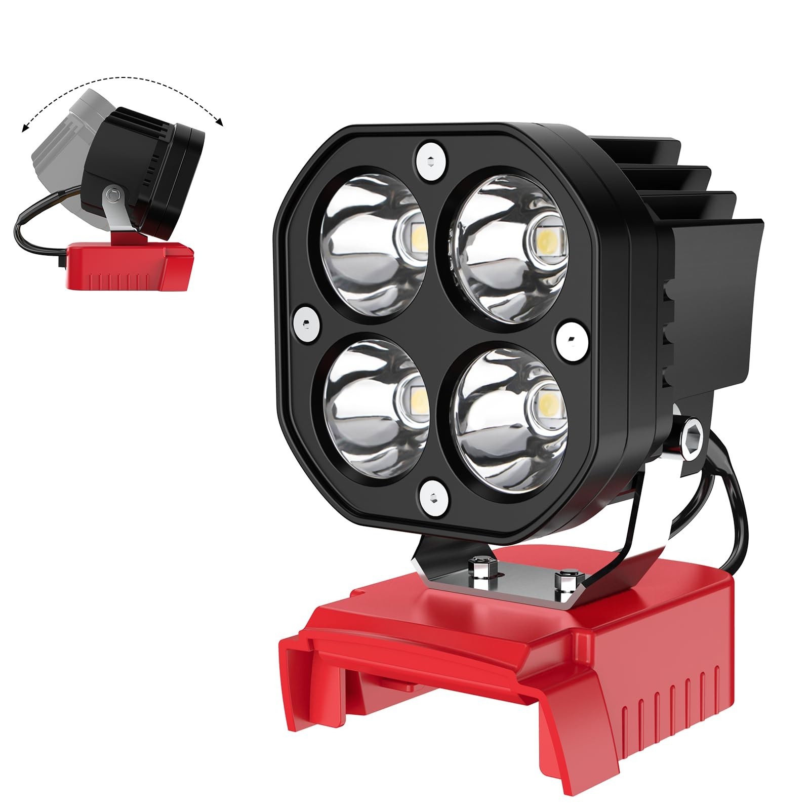 40W 6000LM LED Flashlight for Milwaukee 18V Battery Wireless Work Light PD