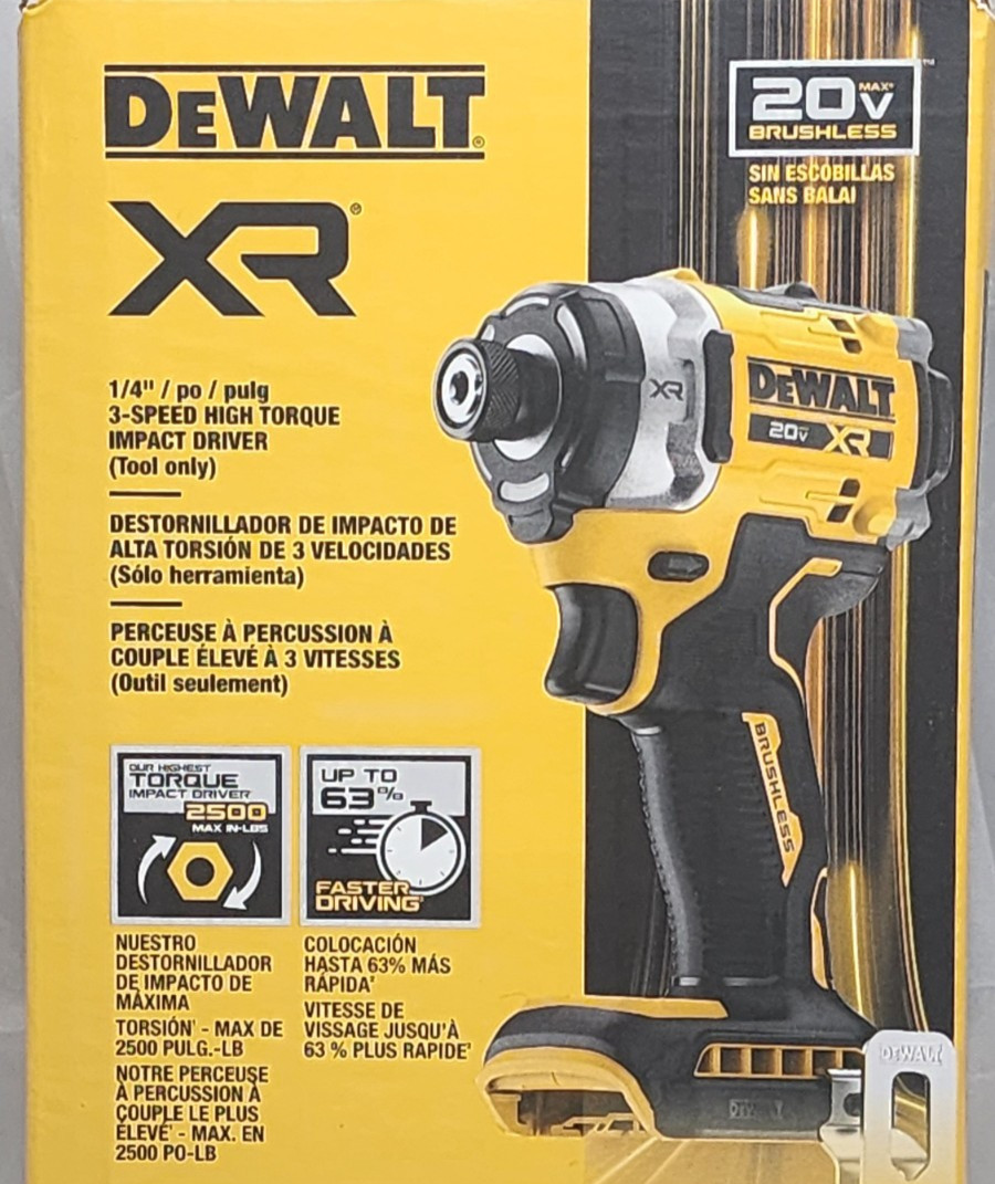 DEWALT DCF860B 20V MAX XR 3-Speed Brushless High Torque Impact Driver Tool Only