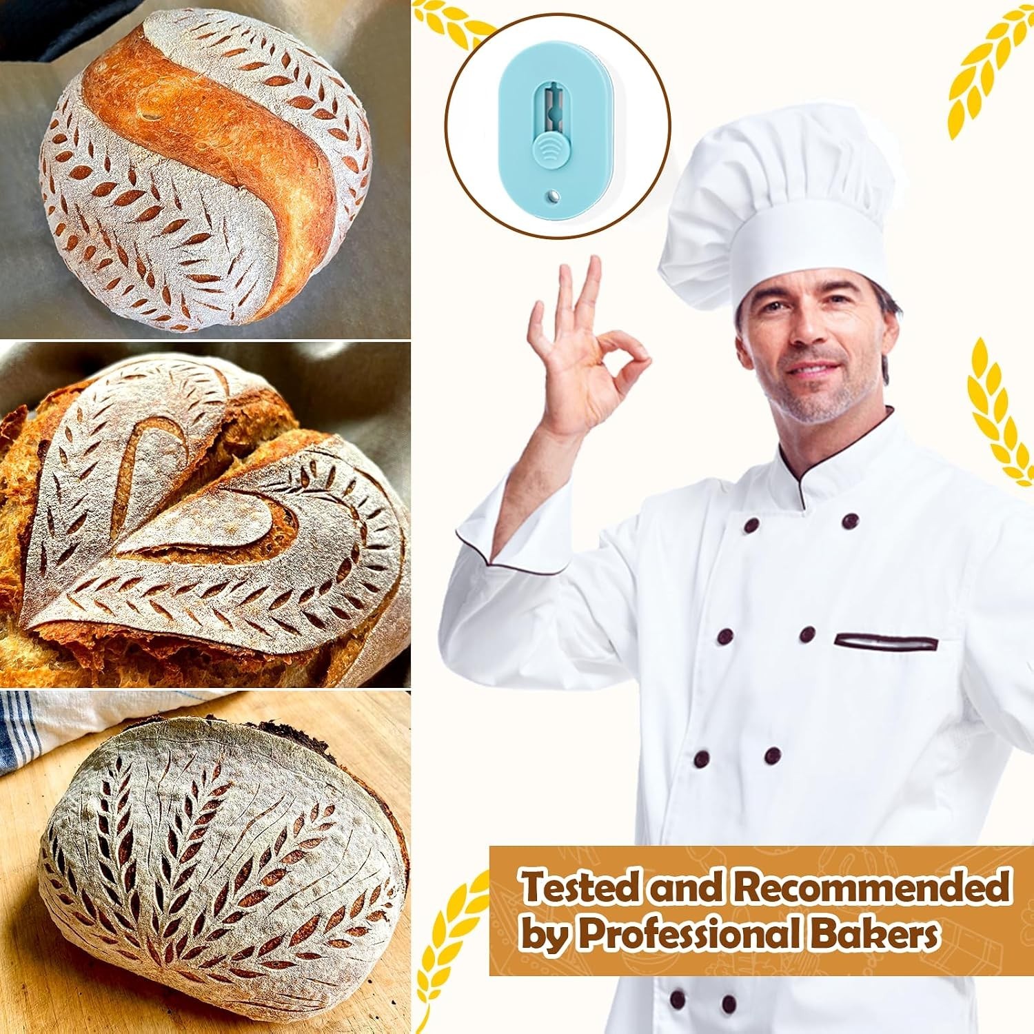 Retractable Bread Scoring Knife with Patterns Booklet – Ultimate Baking Aid