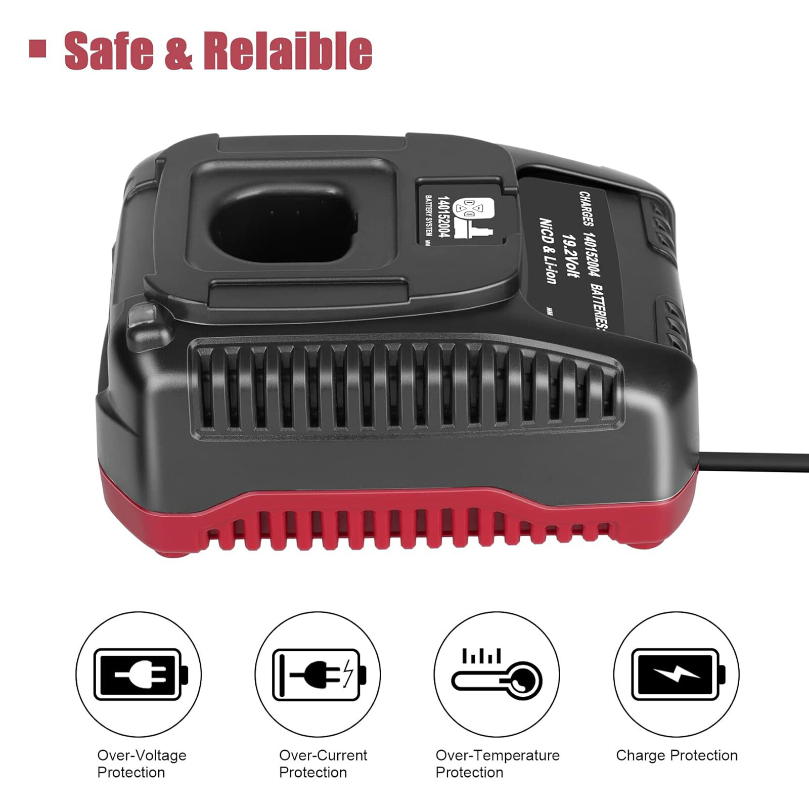 2 Pack 19.2V 6.0Ah Battery + Charger Kit for Craftsman C3 19.2 Volt Batteries