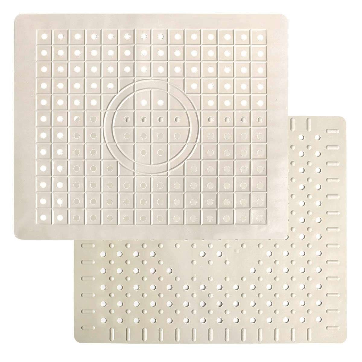 2 Pack Kitchen Sink Mat Drain Pad Protector 10″ x 12″ Non-Slip Rubber Durable