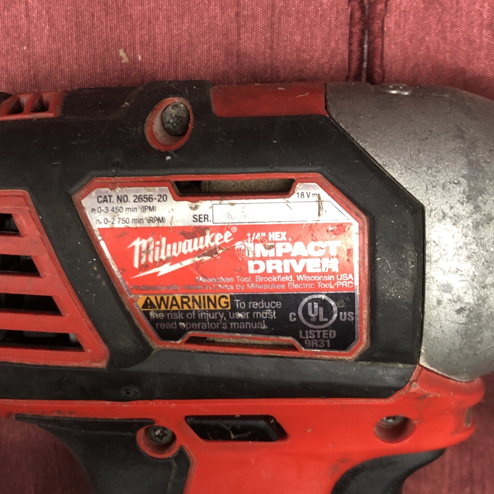 Milwaukee 2656-20 1/4″ M18 Cordless Battery Hex Impact Driver 18 Volt 18V (LOOK)