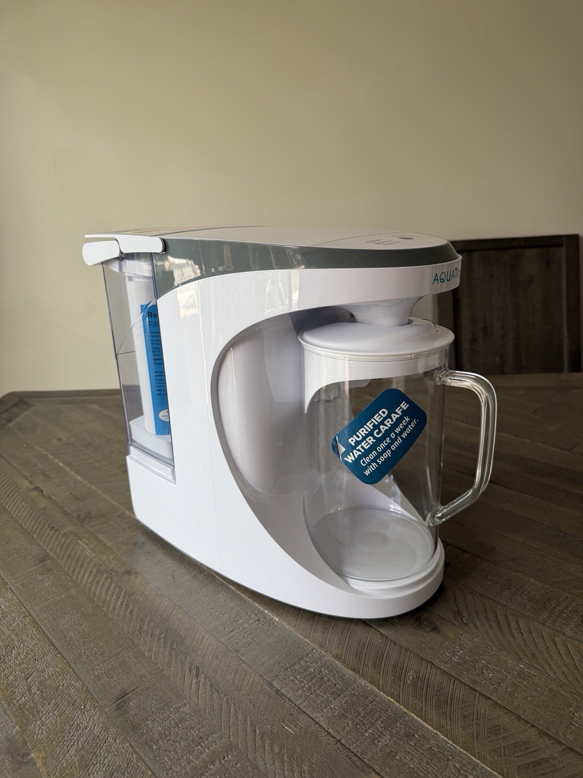 AQUATRU Carafe Countertop Alkaline Reverse Osmosis Water Purifier Used
