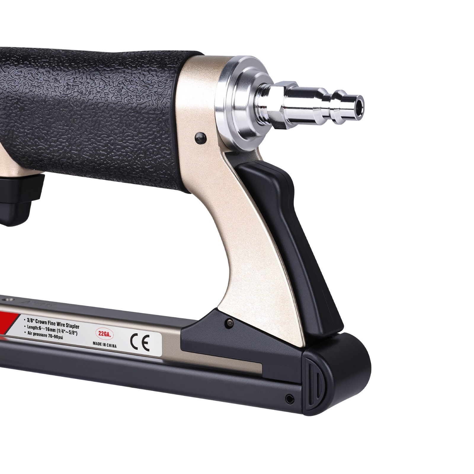 meite MT7116LN 22GA 3/8” Crown Pneumatic Upholstery Stapler with Long Muzzle