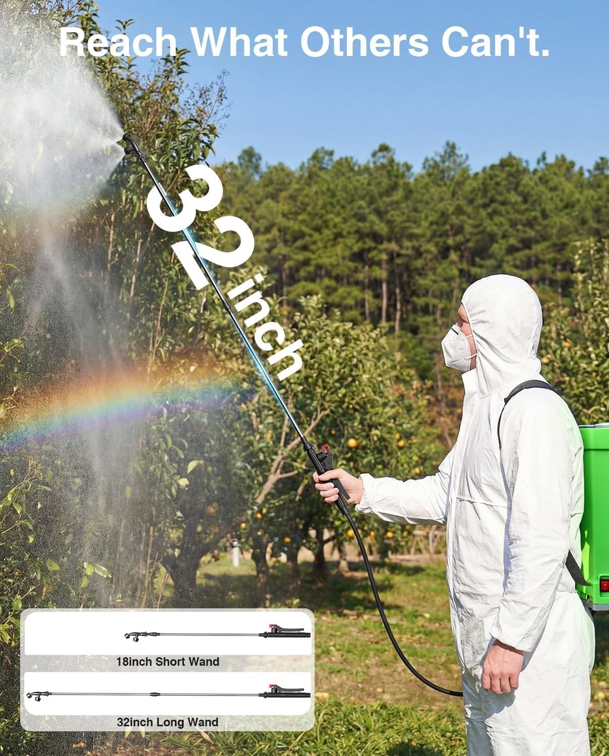 TaskStar 4 Gallon Battery Powered Backpack Sprayer with 21V Strong Battery -Lawn
