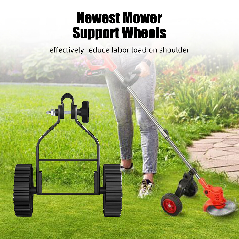 Universal Grass Rope Trimmer Weeder Stabilizing Adjustable Support Wheel Set NEW