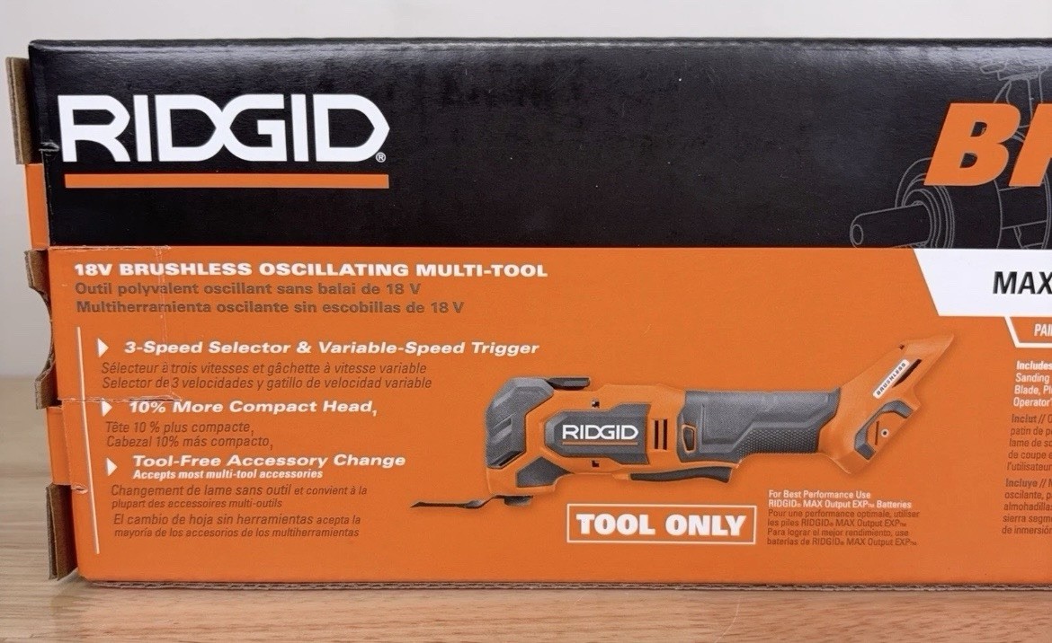 RIDGID R86242B 18V BRUSHLESS Oscillating Multi-Tool (Tool Only)