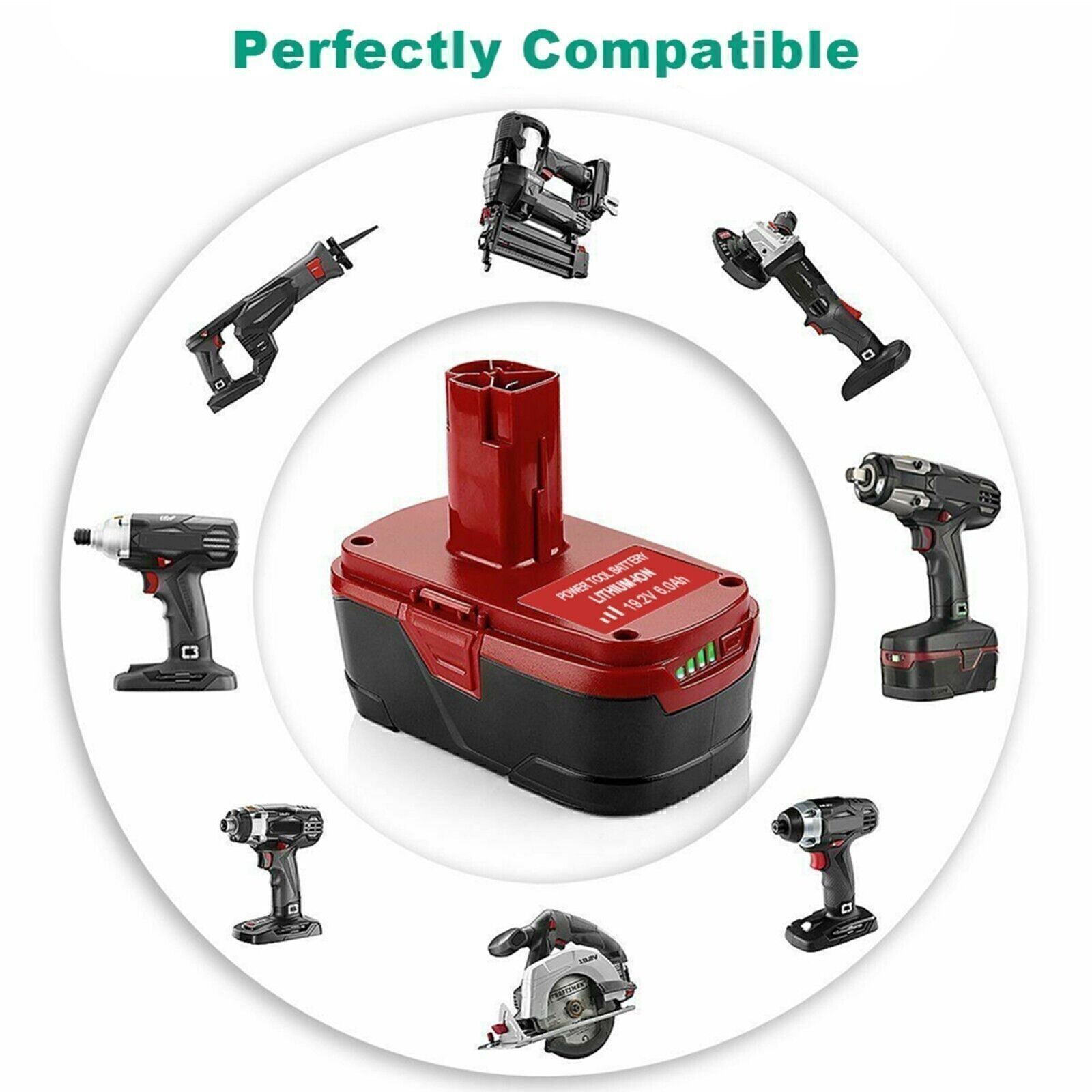 1-4X 8.0AH For CRAFTSMAN 19.2VOLT C3 LITHIUM DIEHARD BATTERY 315.PP2011 11375