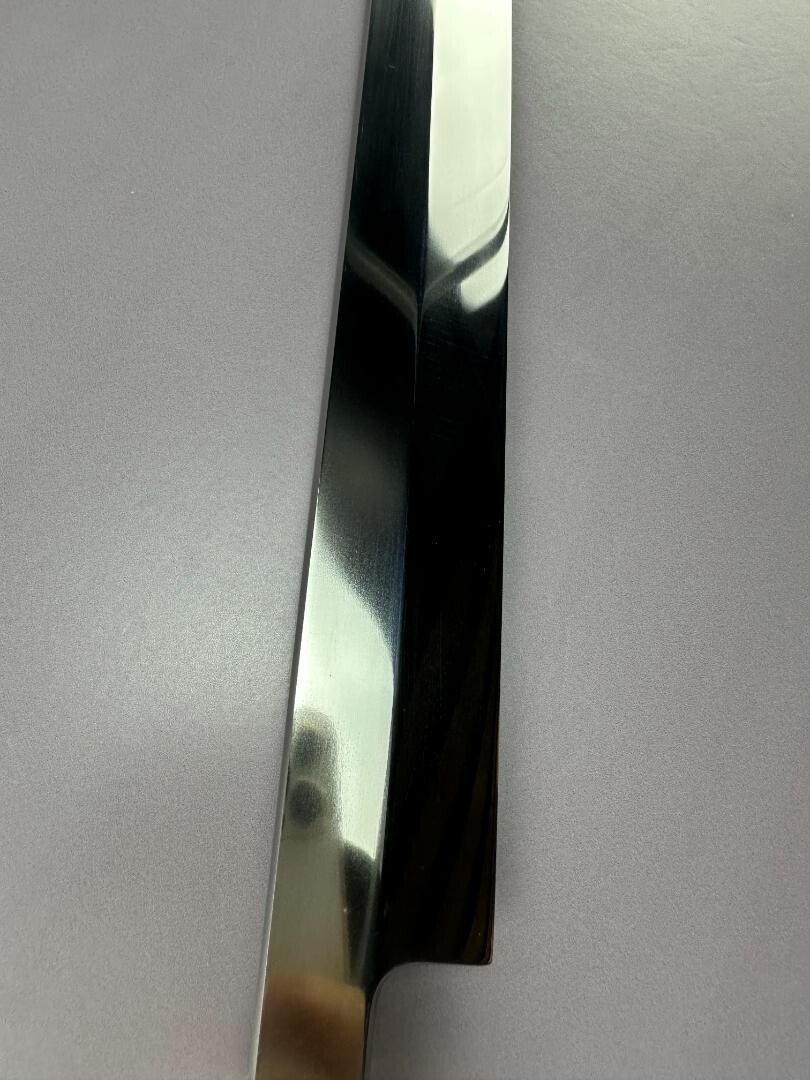 Japanese Maguro Tuna Knife 900mm / 35 in Tamahagane Blue White Steel + Saya