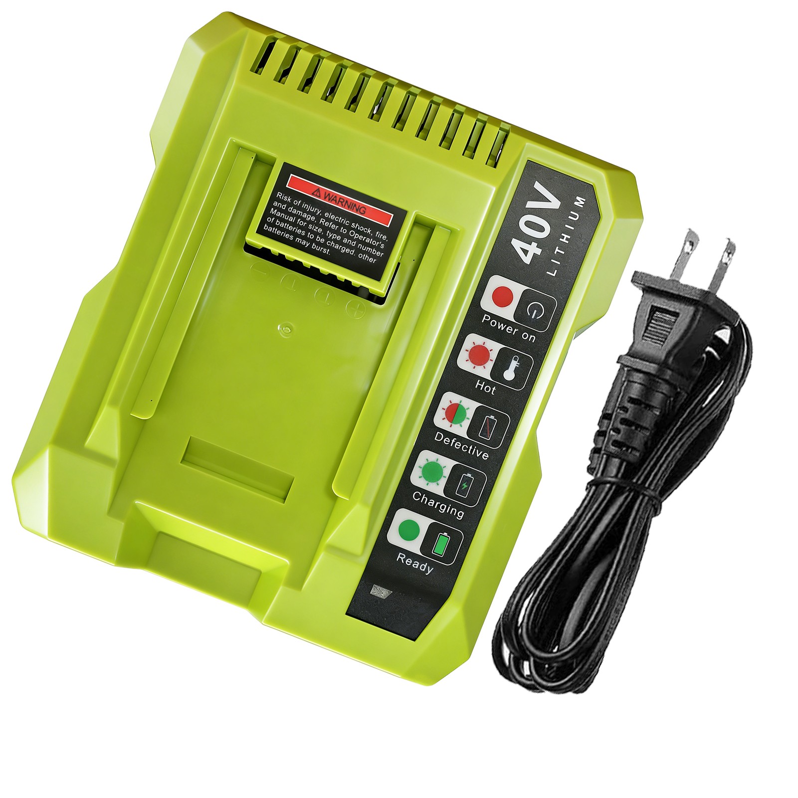 OP401 Fast Charger For Ryobi 40V OP408VNM Lithium Battery OP406VNM OP40602 LED