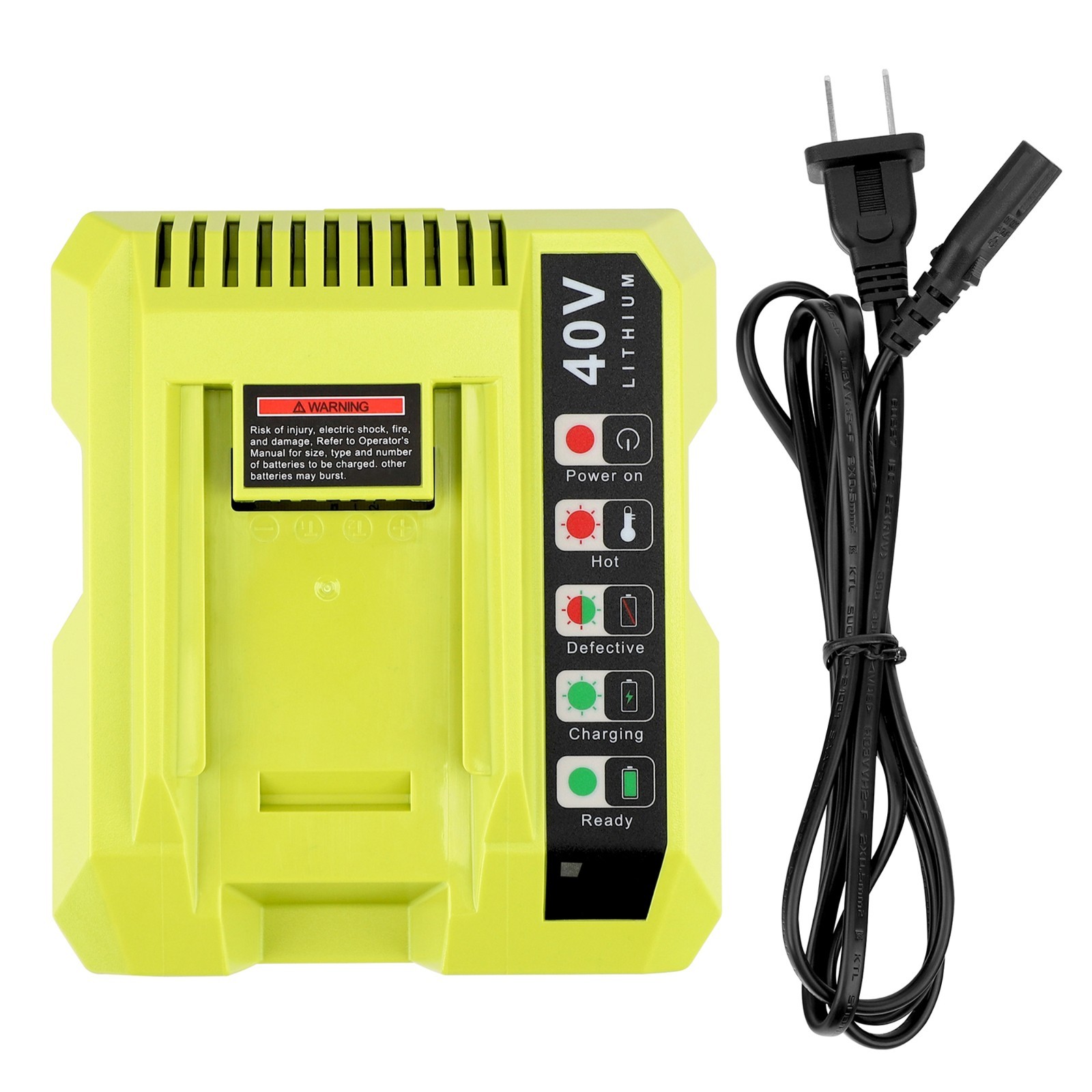 Replacement Charger For Ryobi 40V Battery Charger OP400 OP401 OP404 ZROP401