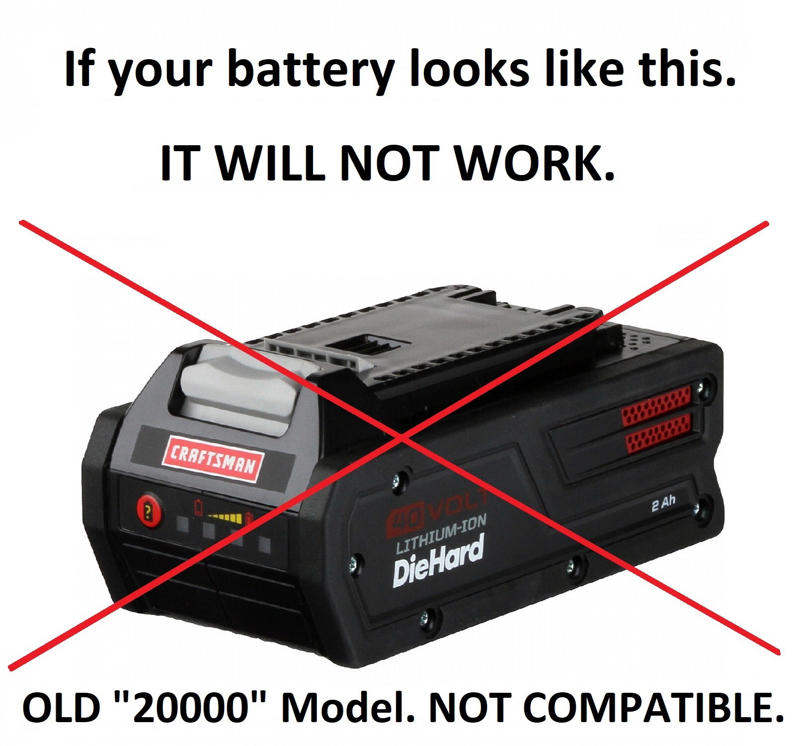 CRAFTSMAN 40V Volt MAX Lithium-Ion Compatible 3.0 Ah Battery Pack CMCB98027 New