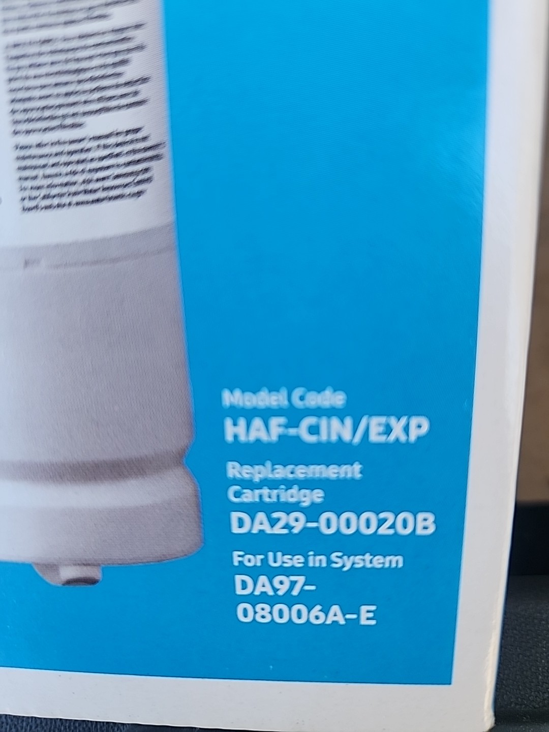 SAMSUNG Genuine Water Filter For Refrigerator, HAF-CIN/EXP/DA29-00020B/Lot of 2