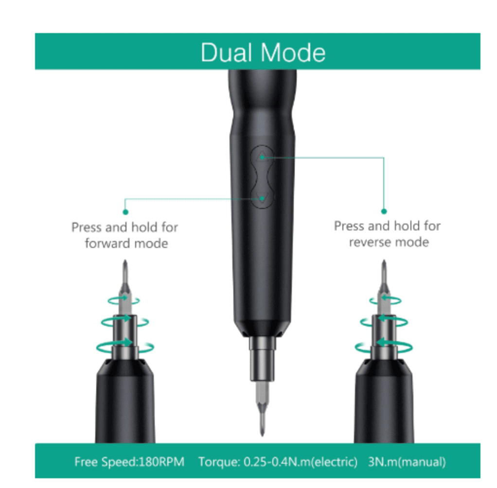 Precision Electric Screwdriver, 21 in 1 Portable with 18 S2 Bits, Mini Cordless