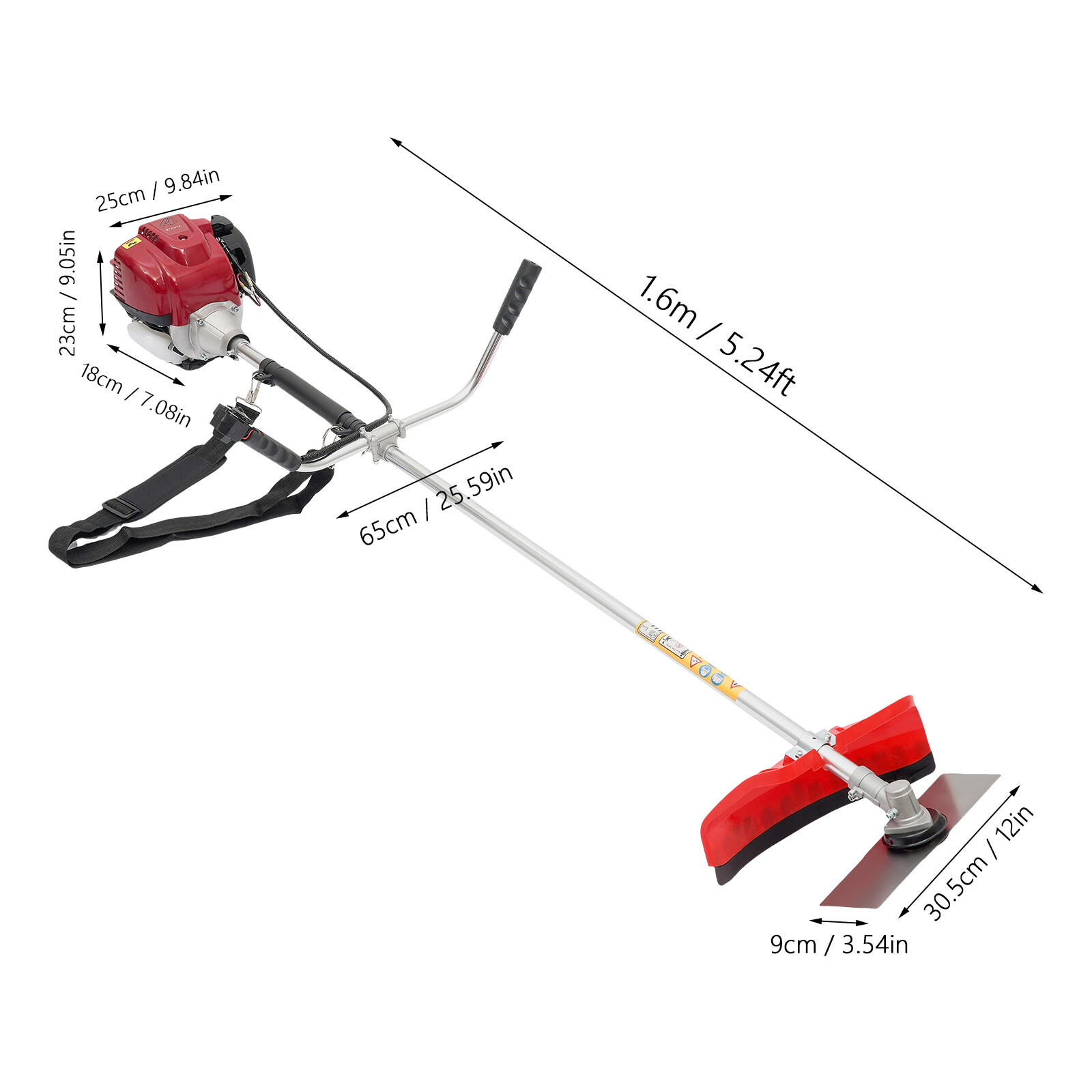 35.8CC Grass String Trimmer Gas Powered Gas Straight Shaft Weed Eater 4-Cycle US