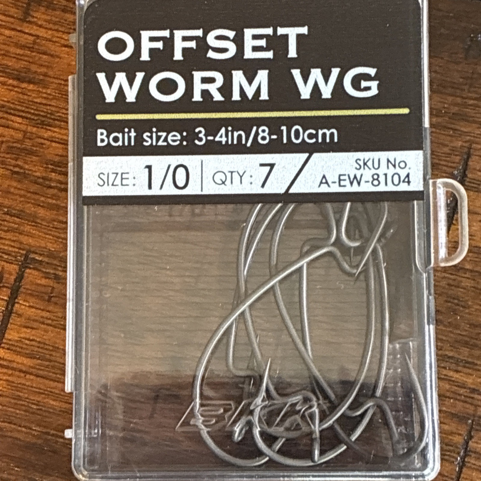 (Lot of 5) Packs BKK Offset Worm Wide Gap/WG -HD Hooks #1-2/0 – 35 total