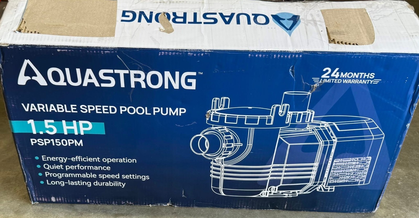 Aquastrong 1.5HP In/Above Ground Swimming Pool Pump Self Priming 8189GPH 4000RPM