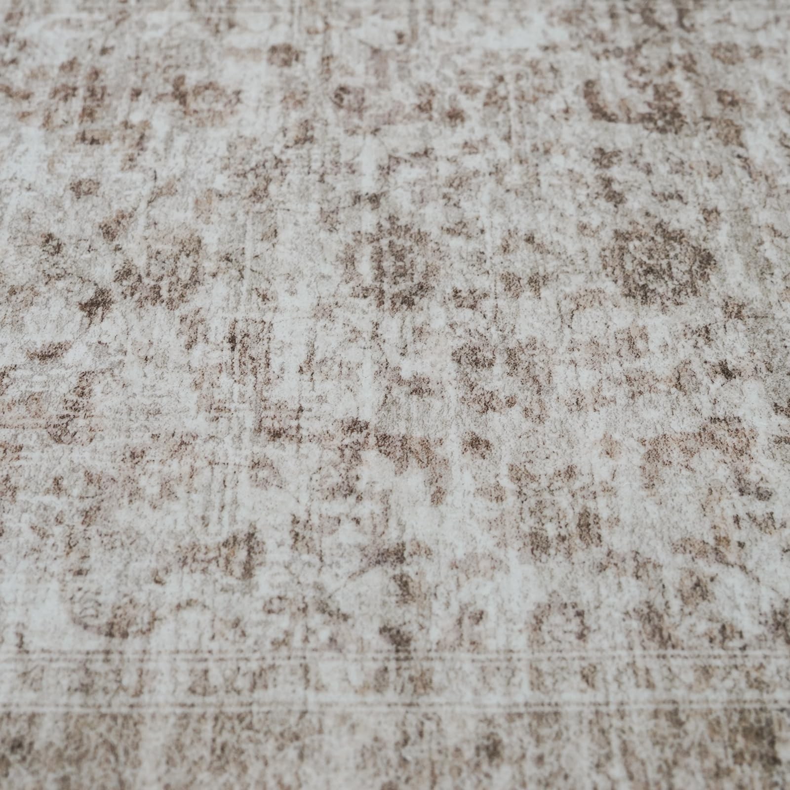 Machine Washable Area Rug 12×15 Non Slip Rubber Backing Beige Brown Ultra Large