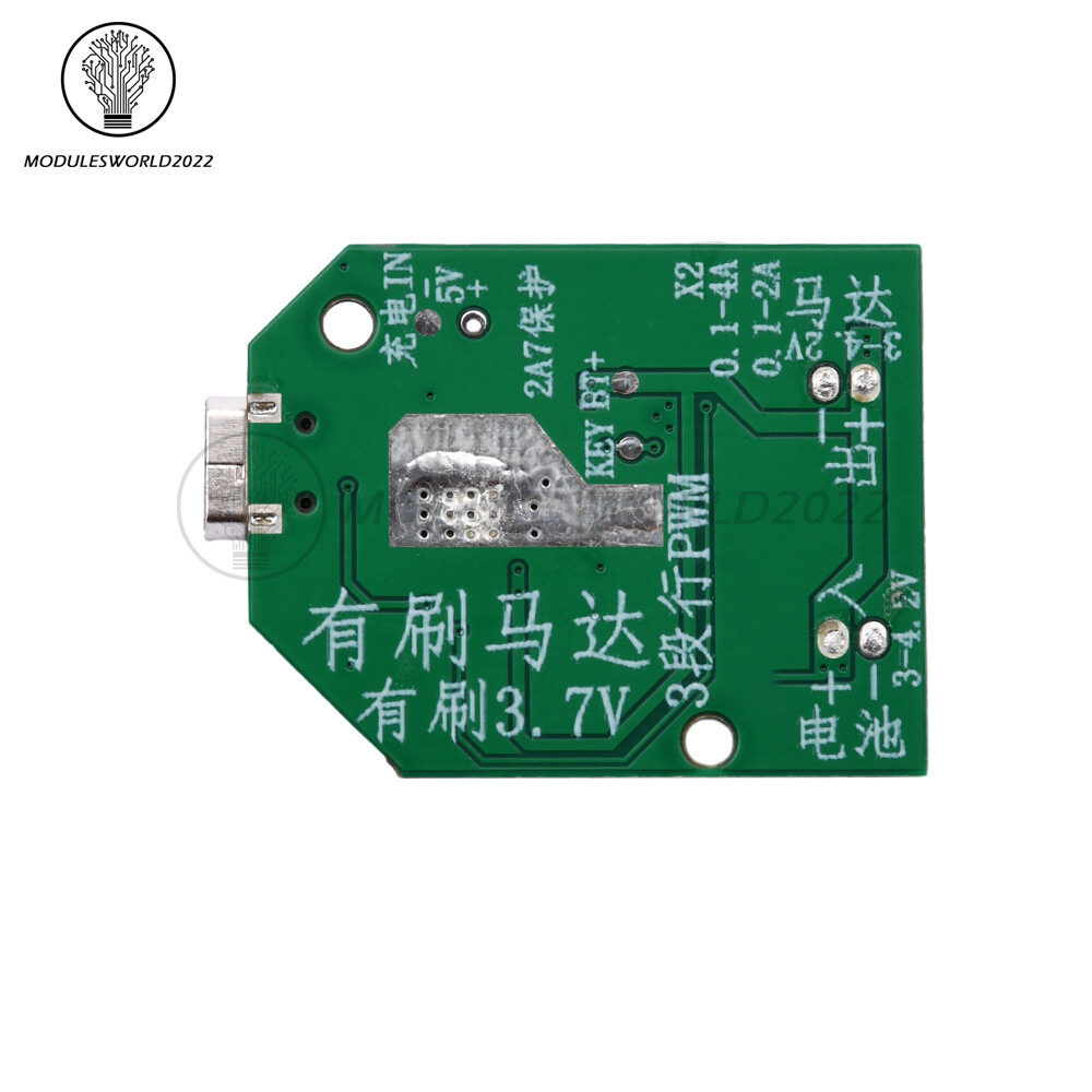 3.7V Universal USB Rechargeable Small Fan Circuit Board Mobile Fan Control Board