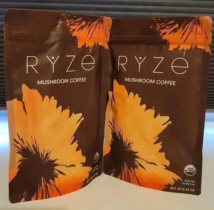 Pack of 2-Organic RYSE Mushroom Coffee, 30 Servings Each Pack -Free Shipping