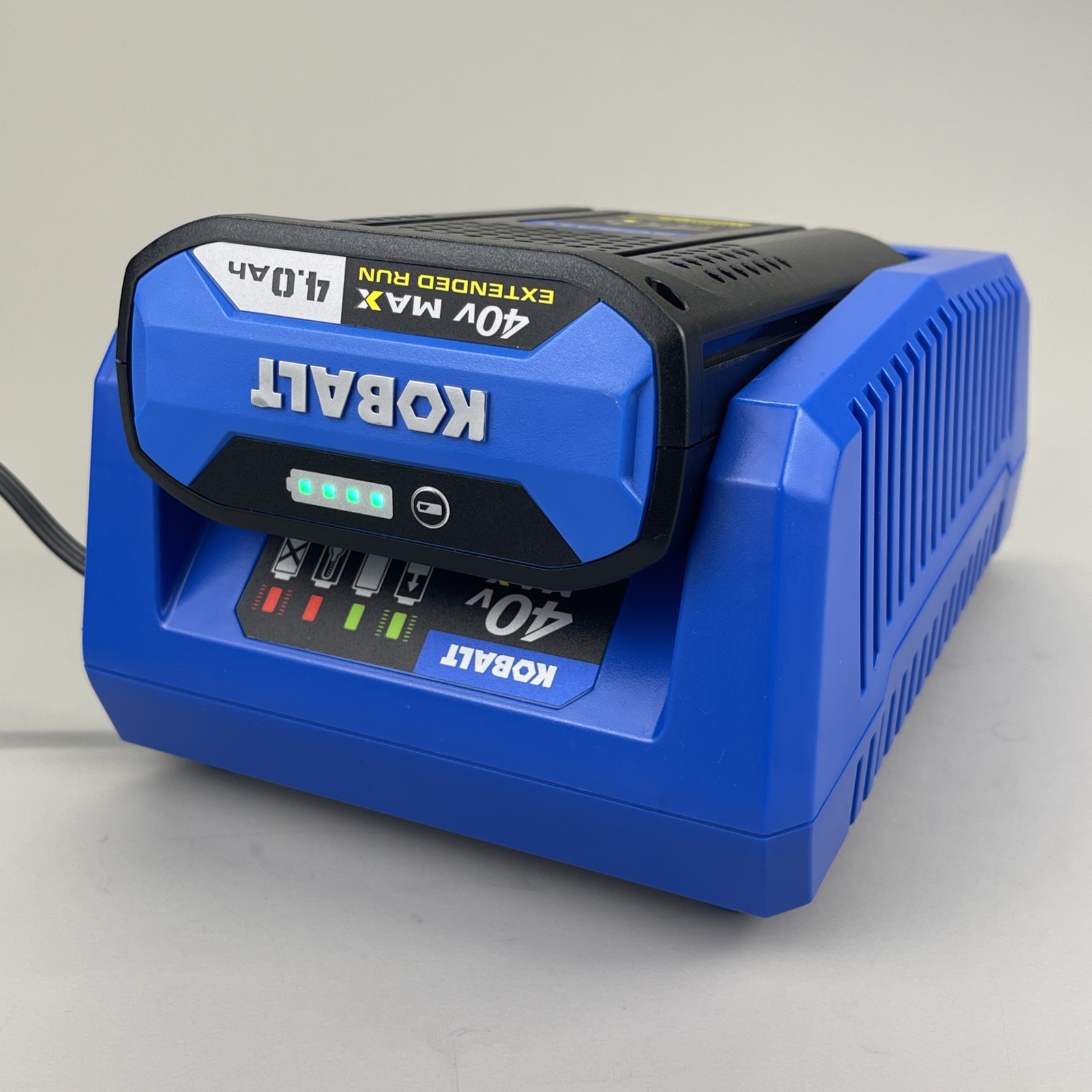 Kobalt 40V Max 4.0 Ah Extended Run Battery + Charger Kit Fast Charging 2024