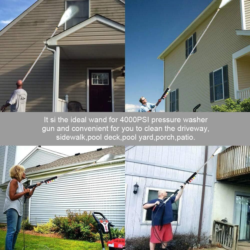 120 inch Pressure Washer Extension Wand, Replaceable Upgraded Power Washer Lance