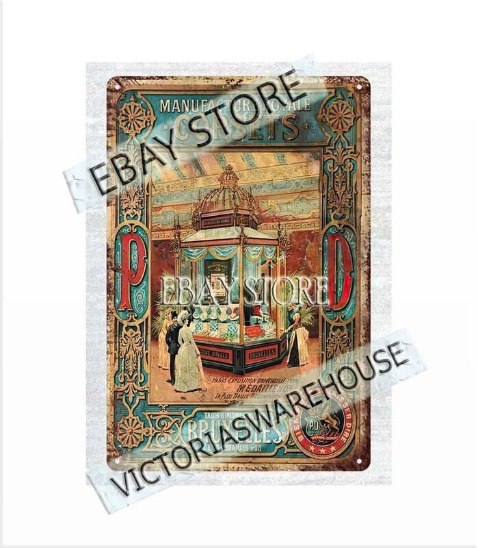 Manufacture Royale Corsets metal tin sign brew pub garage collective