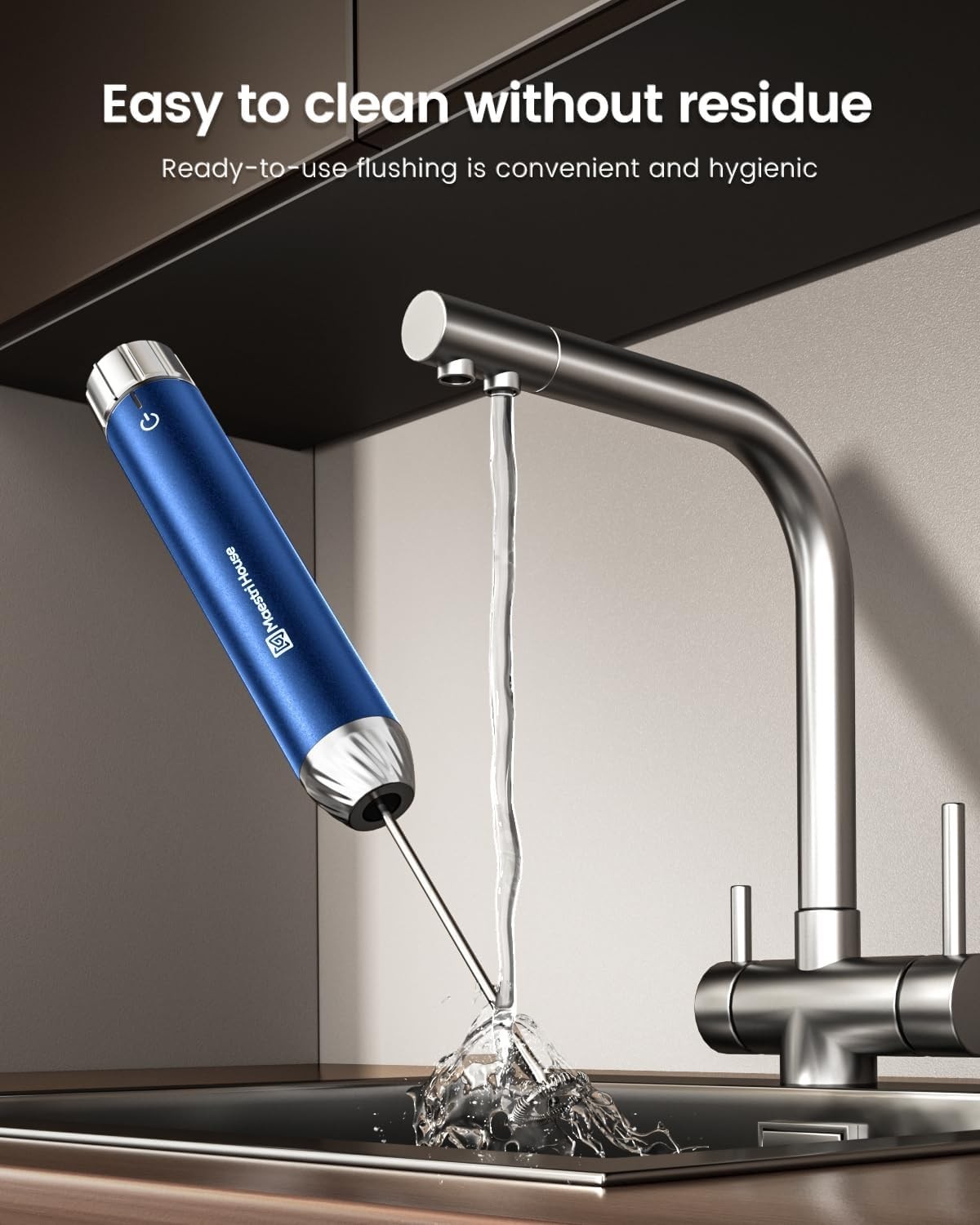 Rechargeable Milk Frother with Stepless Speed Control, Handheld Electric Foam…