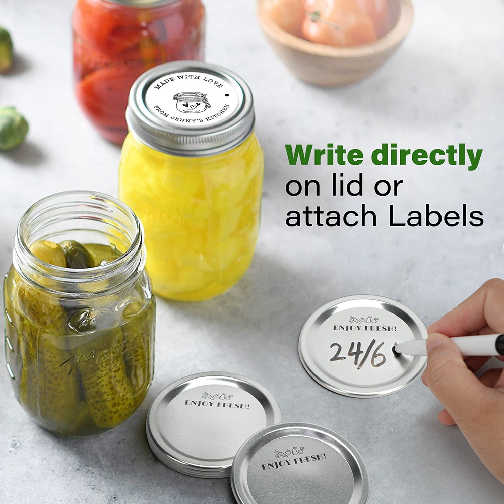 140 Counts Canning Lids Leak-Proof Regular Mouth Mason Jar Lids for Ball Kerr