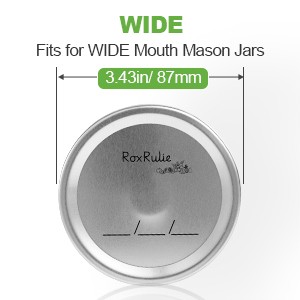 116PCS Canning lids Wide Mouth(3.43in/87mm), Upgraded Leak-Proof Mason Jar Lids
