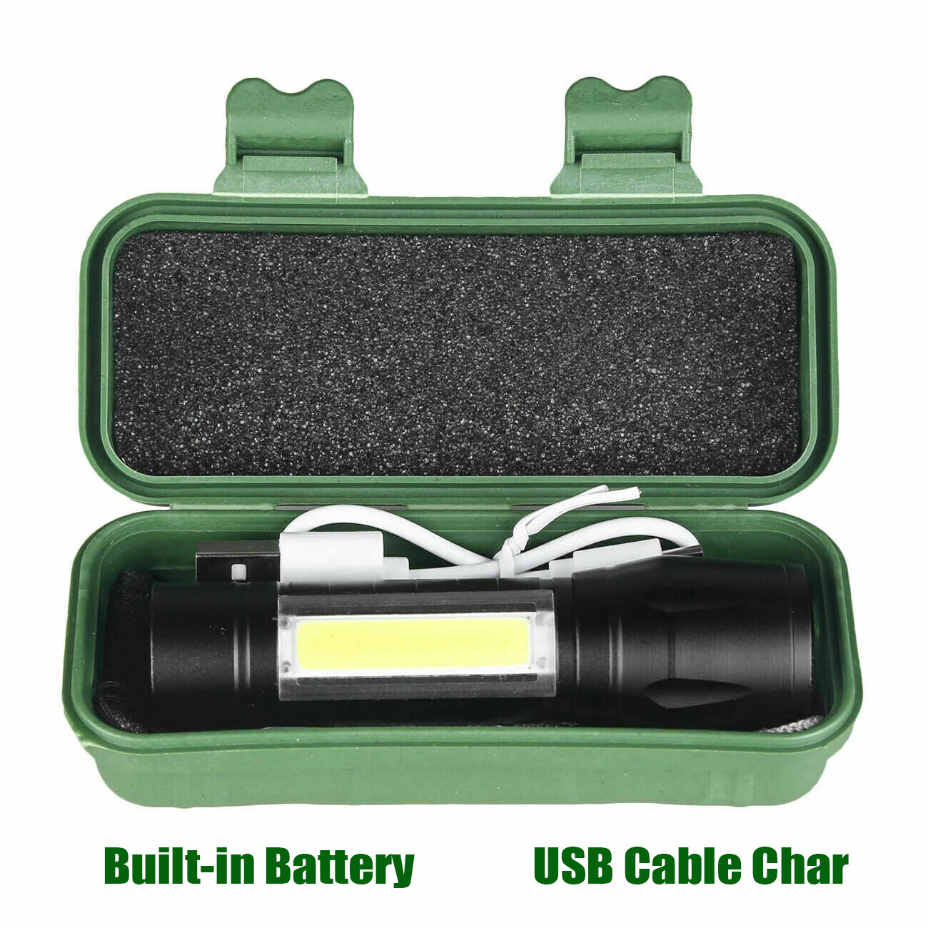 Rechargeable 990000LM LED Flashlight Tactical Police Super Bright Torch Zoomable