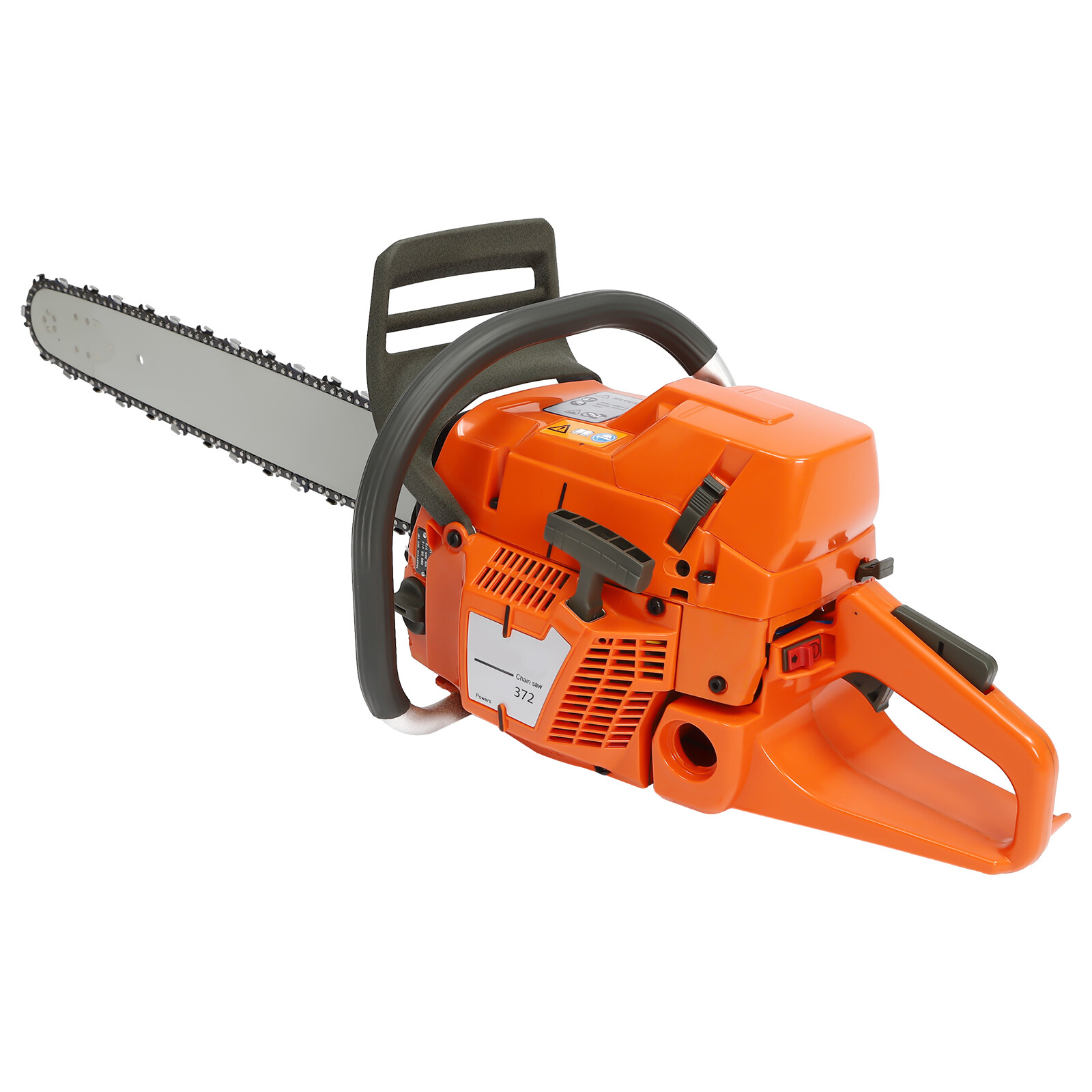 72cc Gas Powered Chainsaw with 24” Guide Bar Saw Chain 2-Stroke Engine Cut Wood