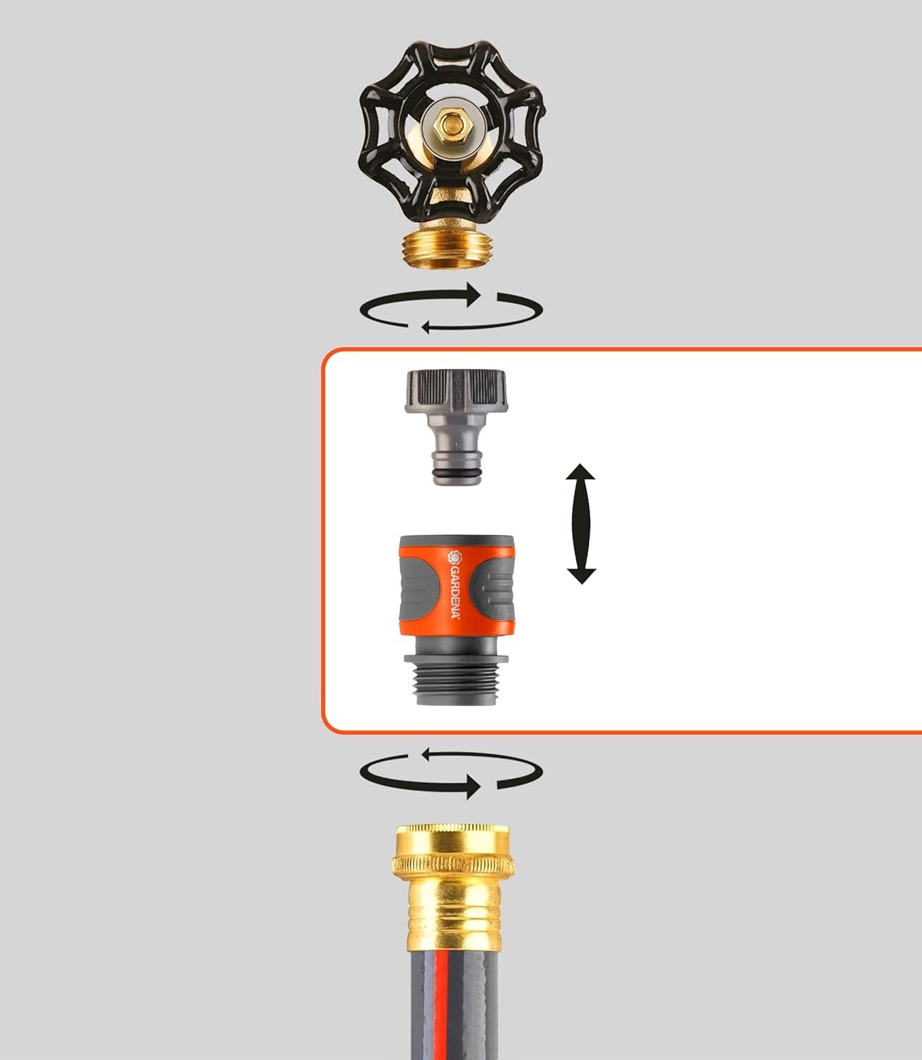 GARDENA 5 Piece Quick Connector Starter Set For any 5/8″ or 1/2″ 18270-81