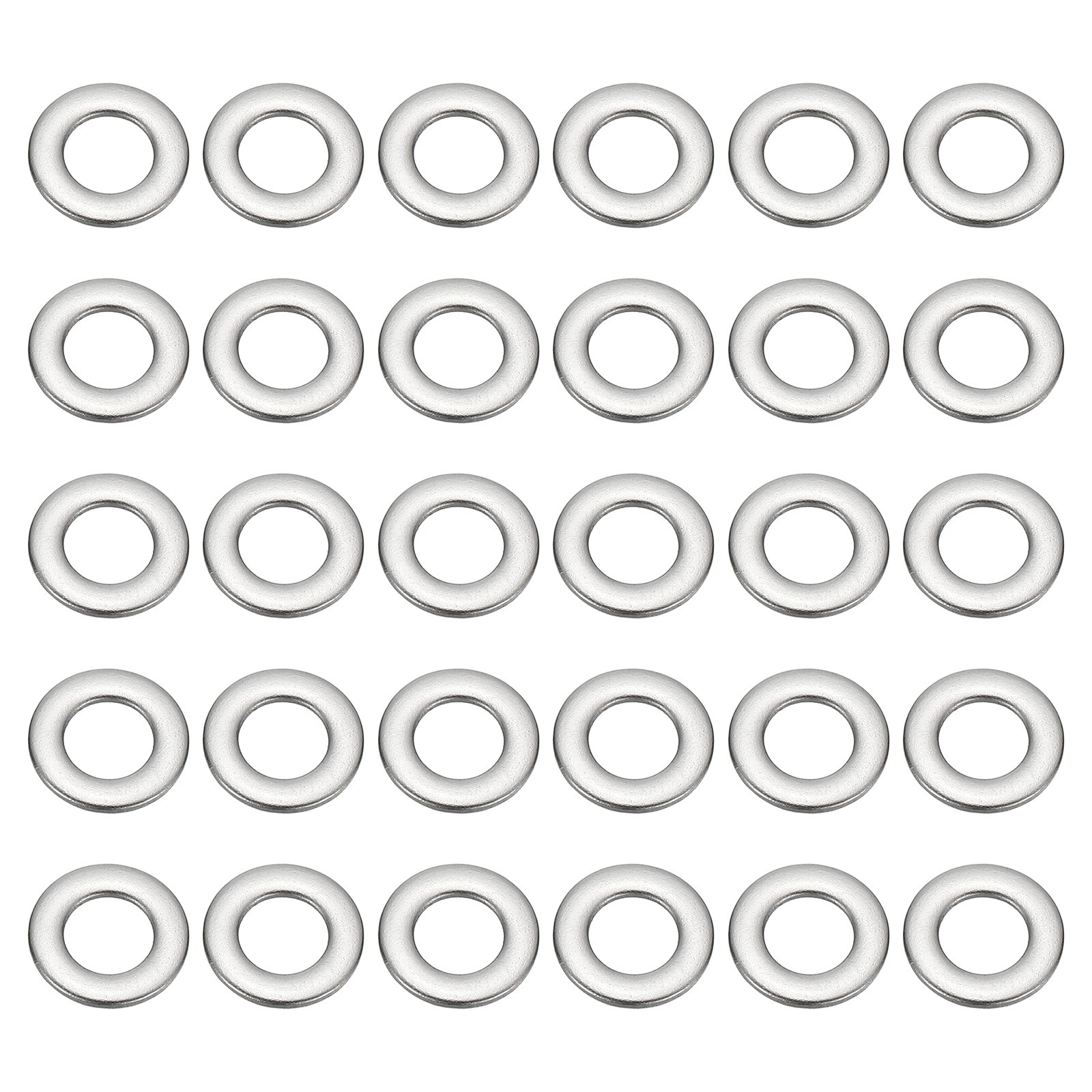 30 Pcs 304 Stainless Steel Flat Washer Metal Washers (M5x10x1mm)