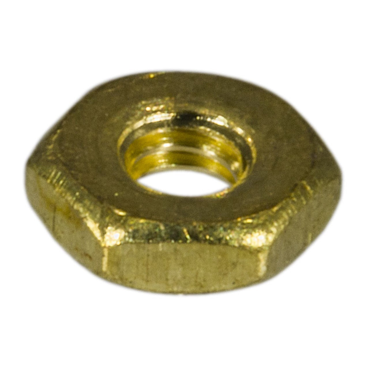 #2-56 Brass Coarse Thread Hex Machine Screw Nuts (100 pcs)