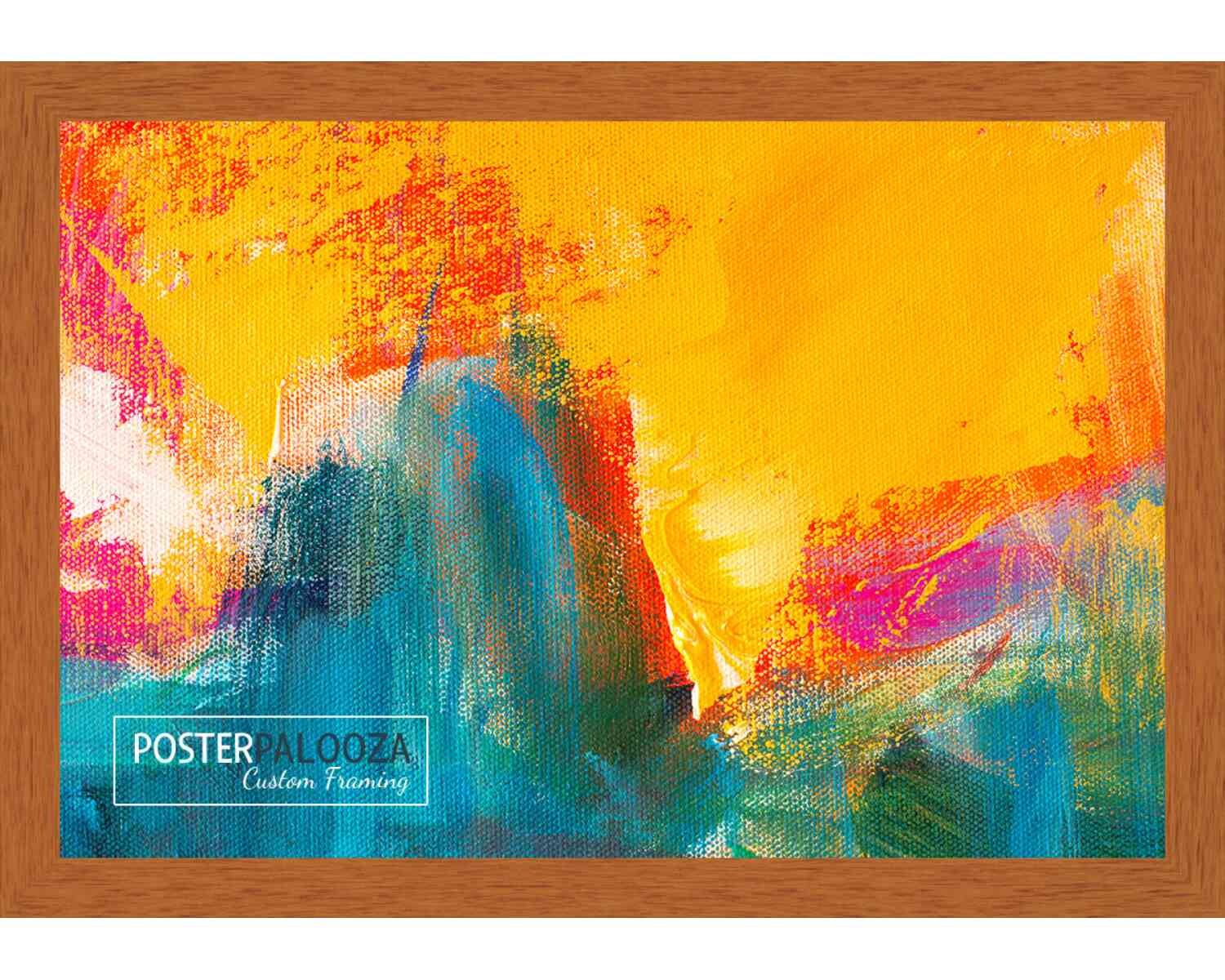 Modernist Brown Picture Frame – UV Acrylic,Backing, Hanging Hardware