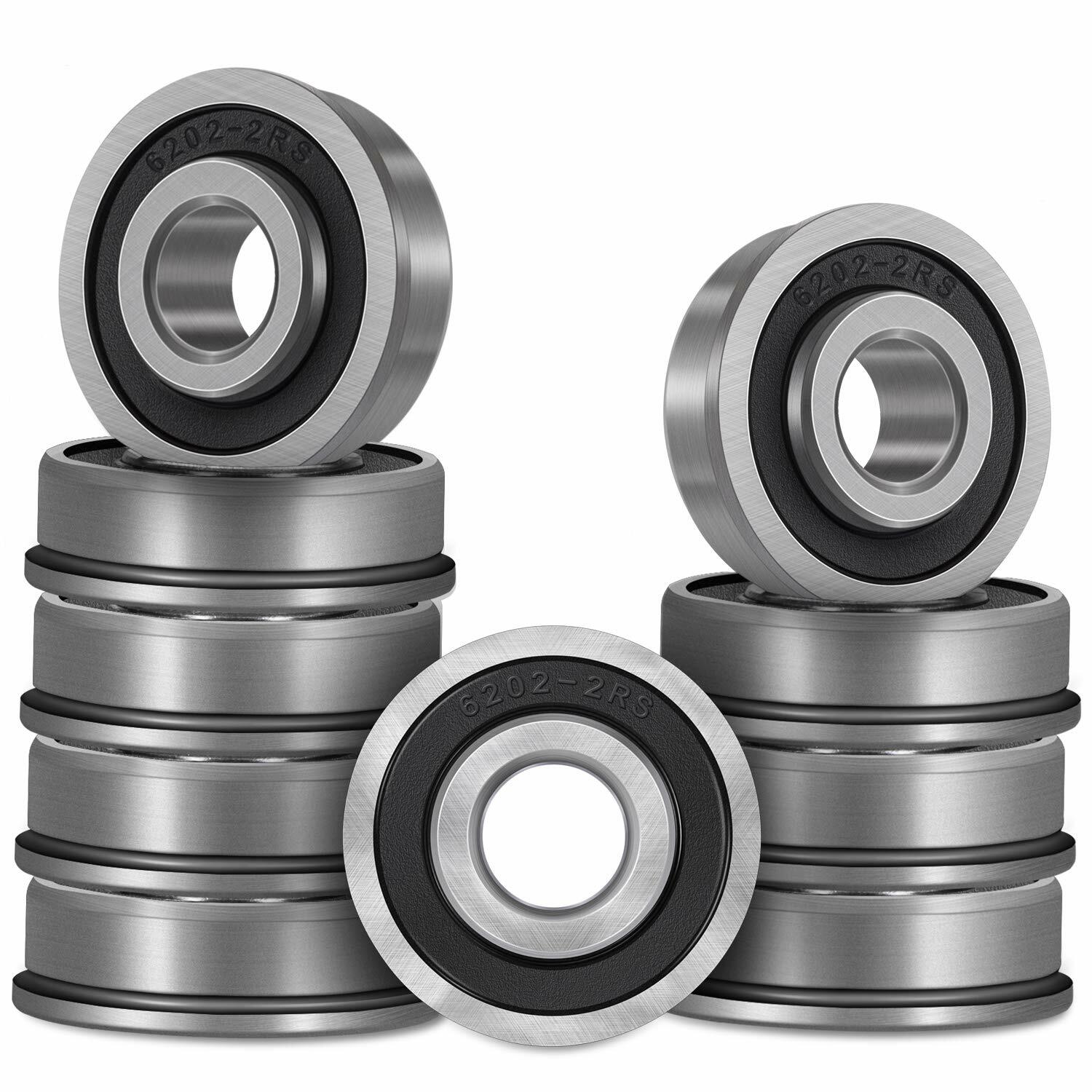 Flanged Ball Bearings 5/8″ x 1-3/8″ for Lawnmower Carts Hand Trucks Wheel 10pack