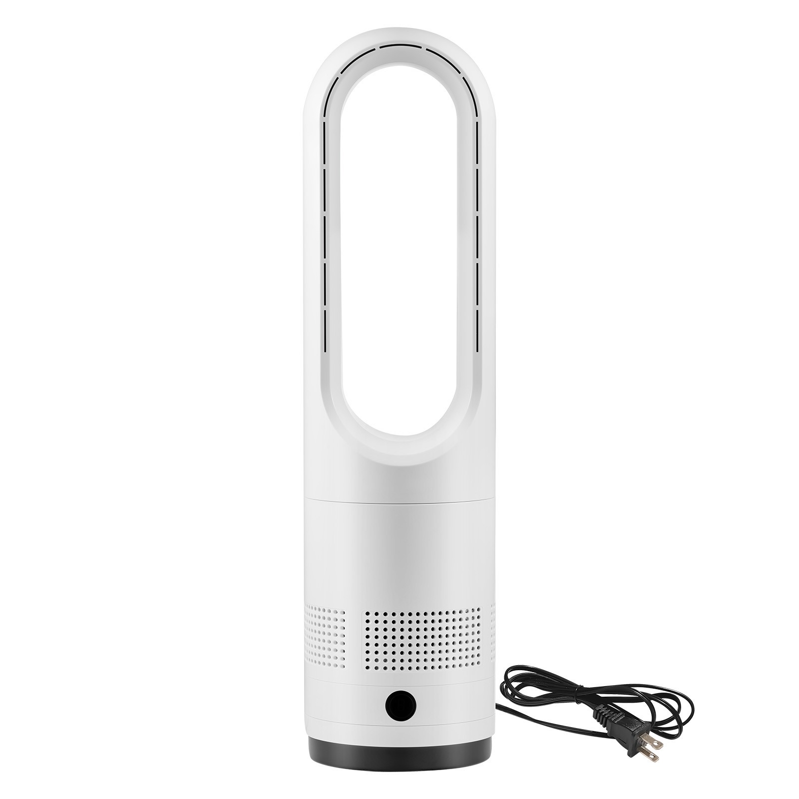 Uimoso Bladeless Tower Fan with Remote, 80° Oscillation, 8 Speeds, White