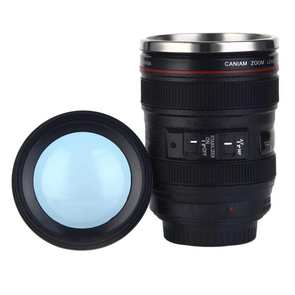Camera Lens Coffee Mug Stainless Steel Thermos Cup Photographer Gifts Travel Mug