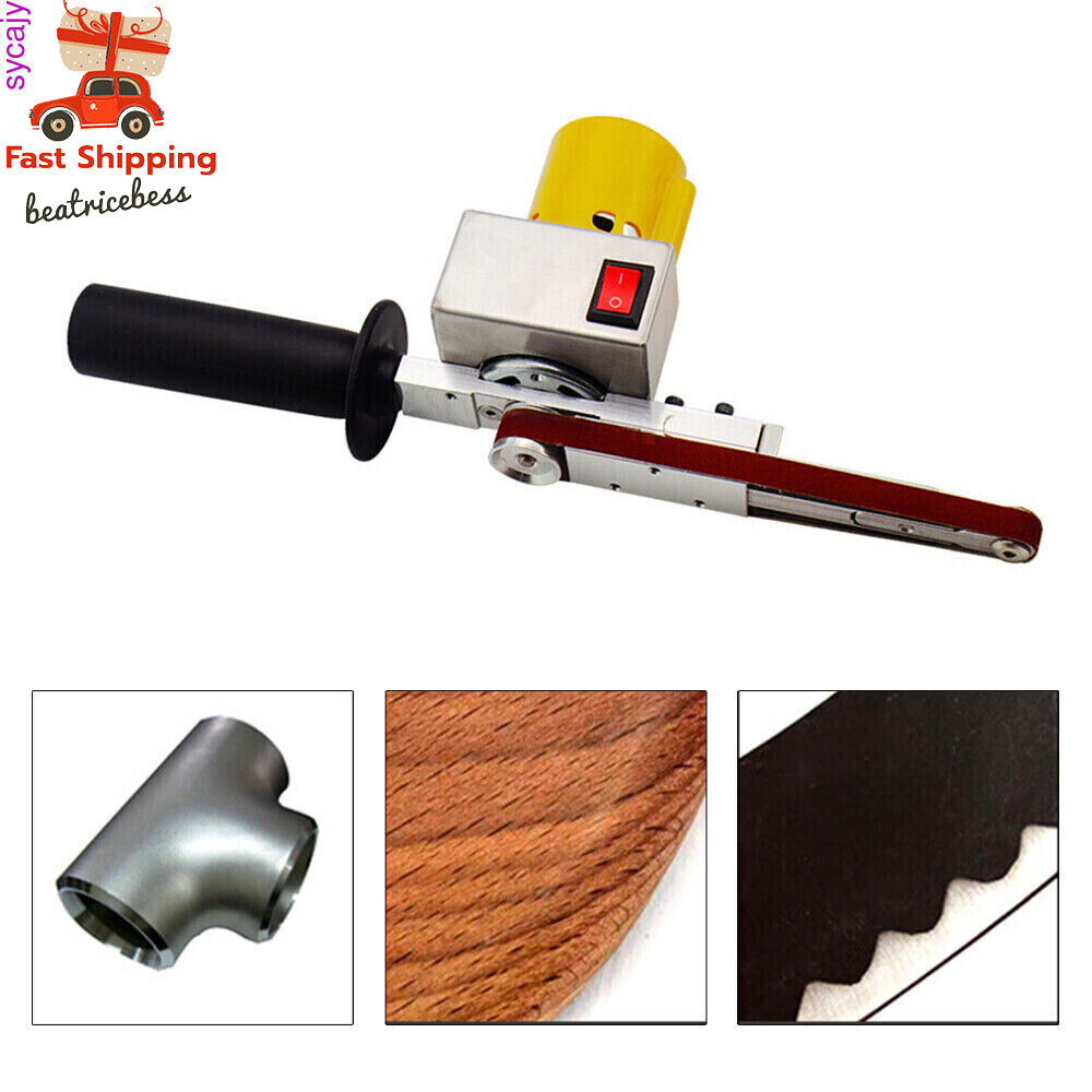 Hand-held Electric Belt Sander Mini Grinder Small Machine With 10* Sanding Belts
