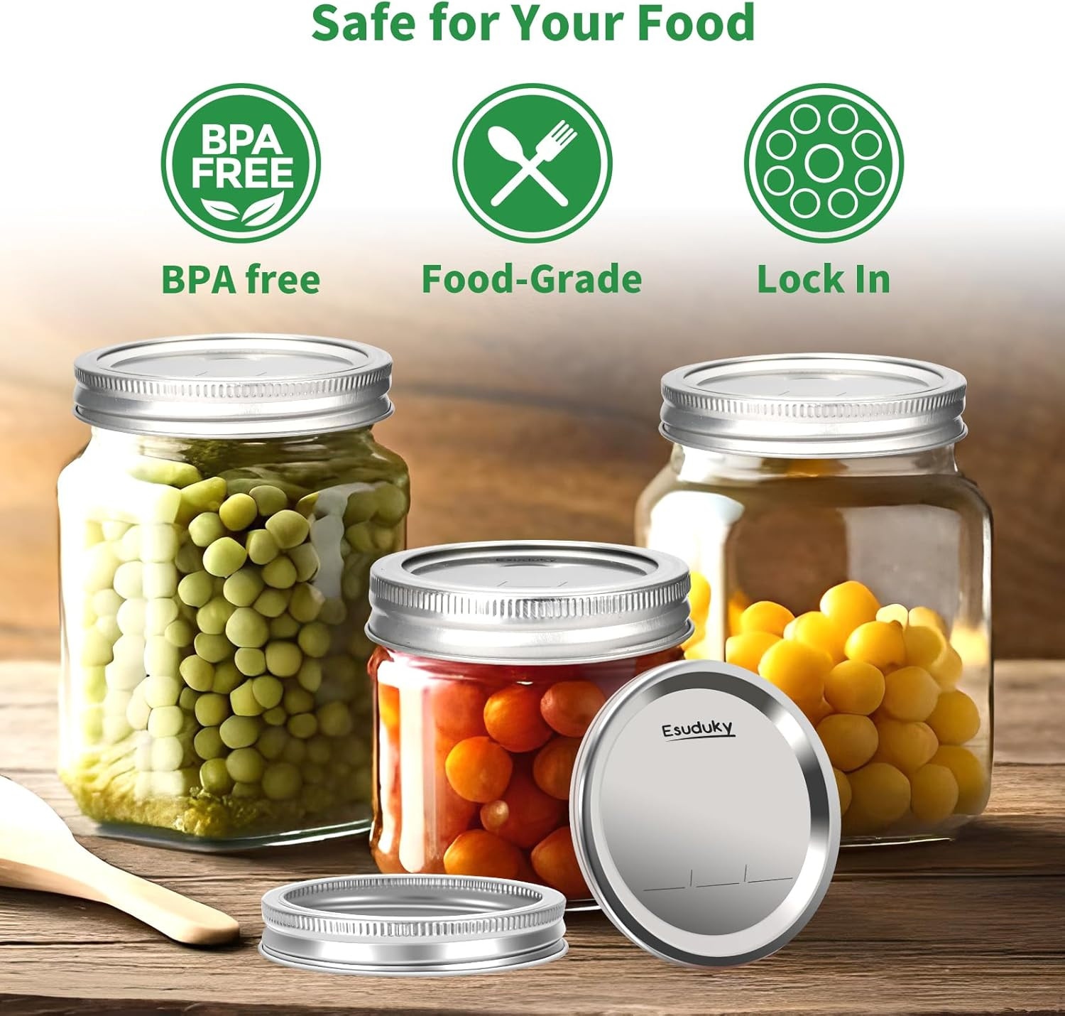 Canning Lids and Rings 52 Count Regular Mouth Mason Jar Band For Ball Kerr Jars