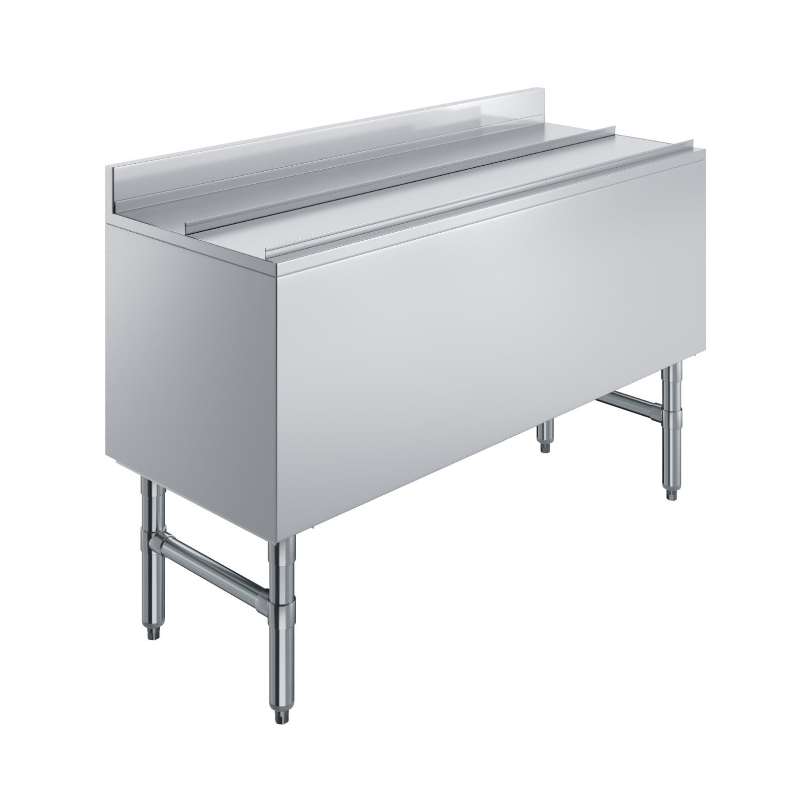 AmGood 18.5 in. x 48 in. Underbar Ice Bin with Sliding Lid