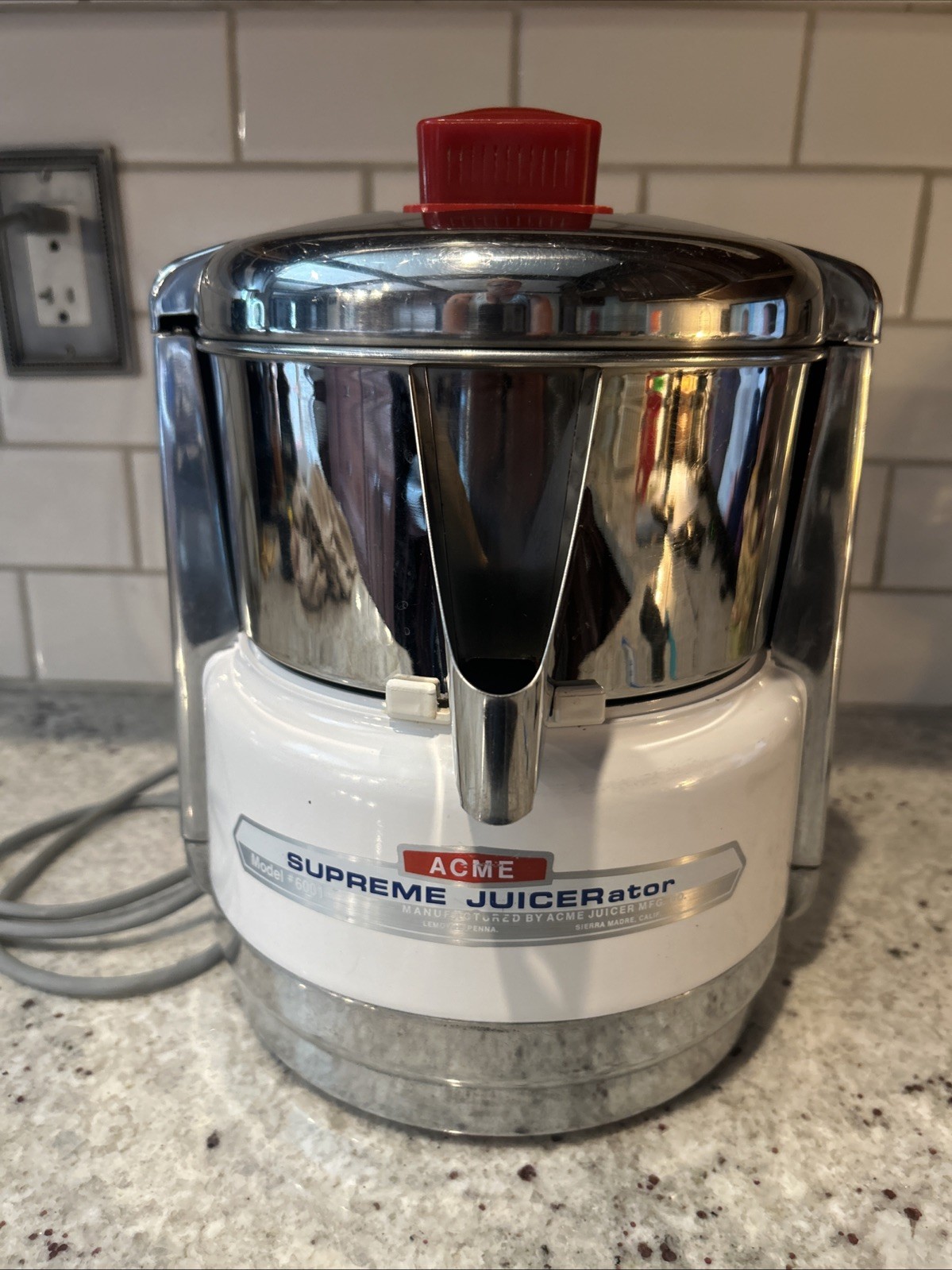 Acme Supreme JUICERATOR 6001 Centrifugal Juicer Stainless Steel Tested Works