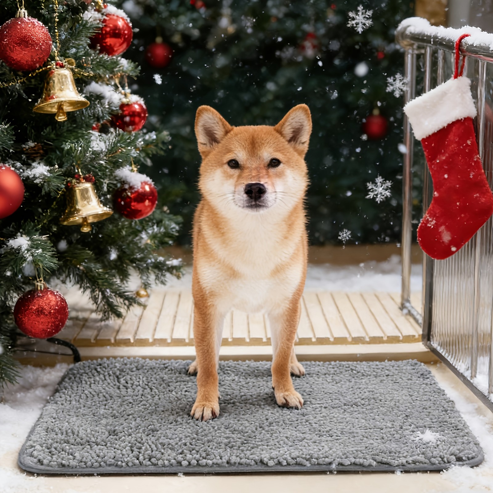 2PACK Absorbent Dog Door Mat For Muddy Paw Non-Slip Washable 24x17inch/32x20inch