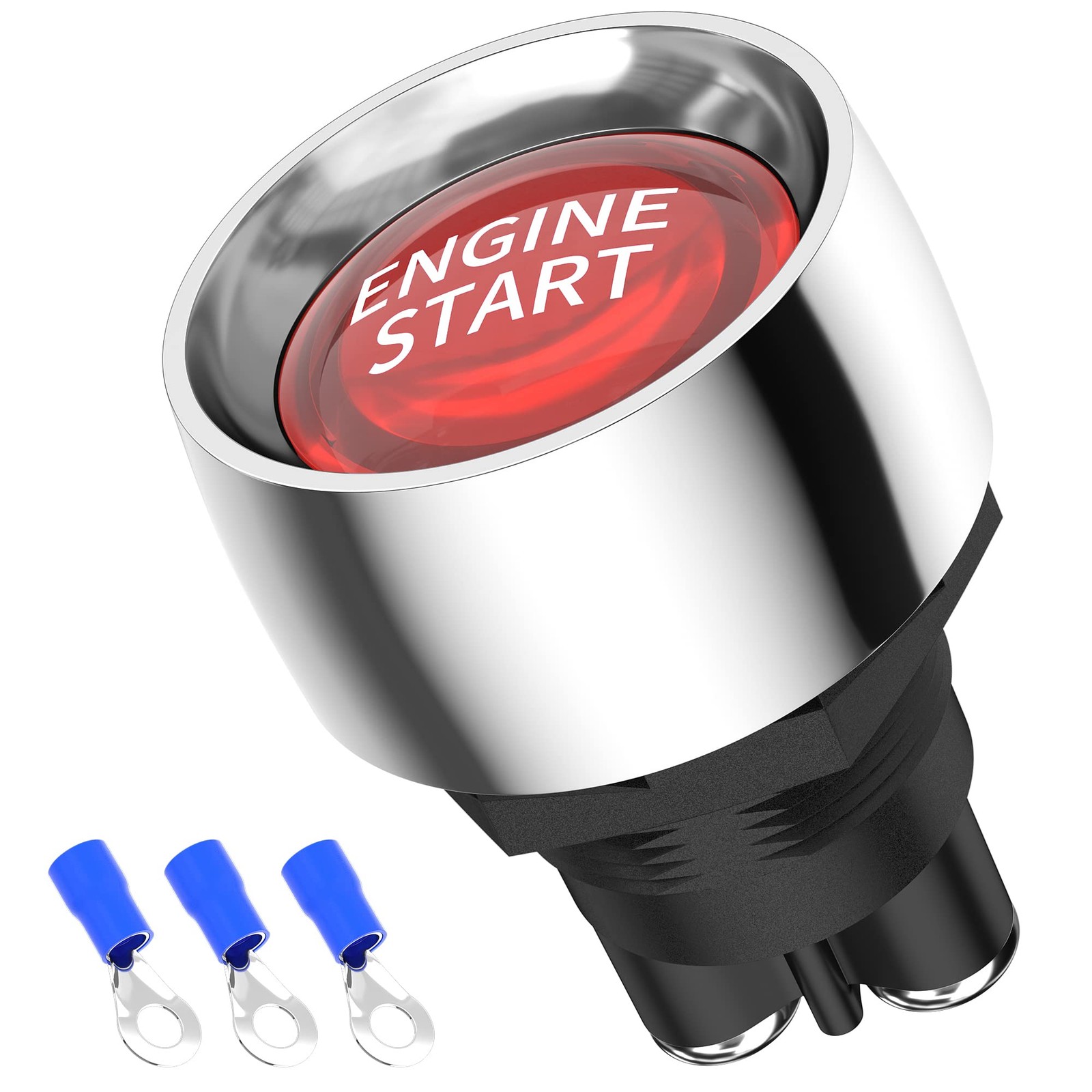 12VDC 50A Engine Start Ignition Switch 3 Pin SPST Push Button Starter Switch …