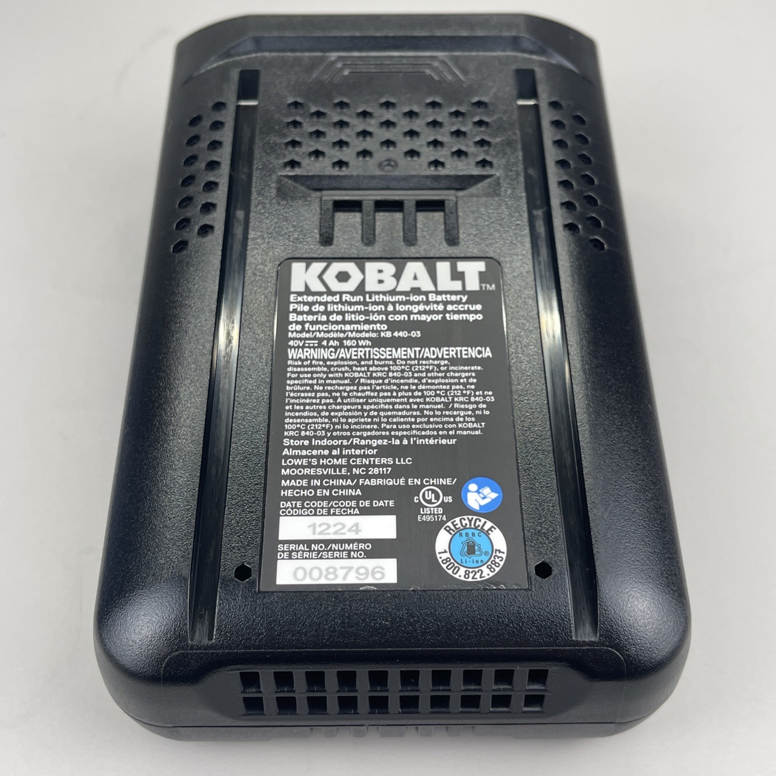 Kobalt 40V Max 4.0 Ah Extended Run Battery + Charger Kit Fast Charging 2024