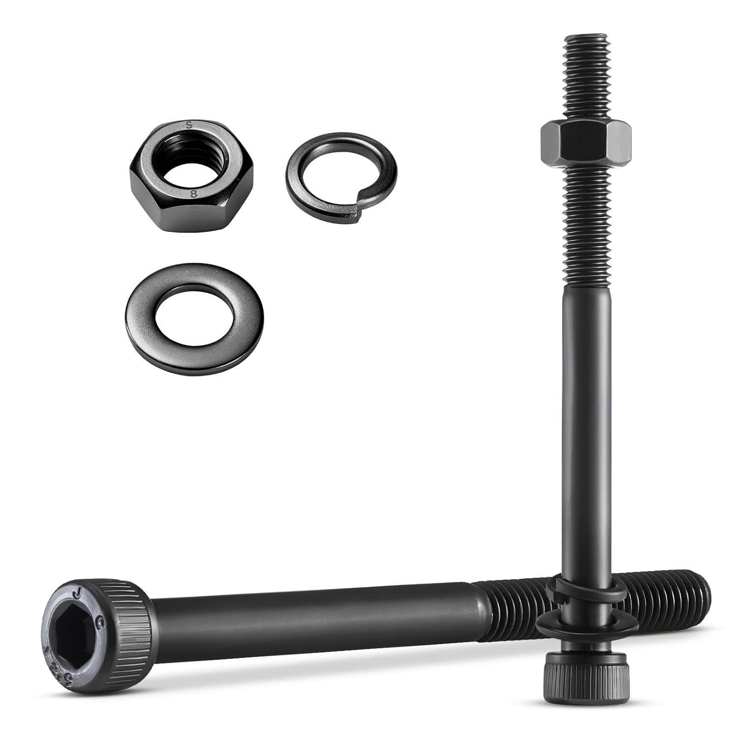M3 M4 M5 Hex Socket Head Cap Screws Bolts Nuts Washers Assortment Kit (8-100mm)