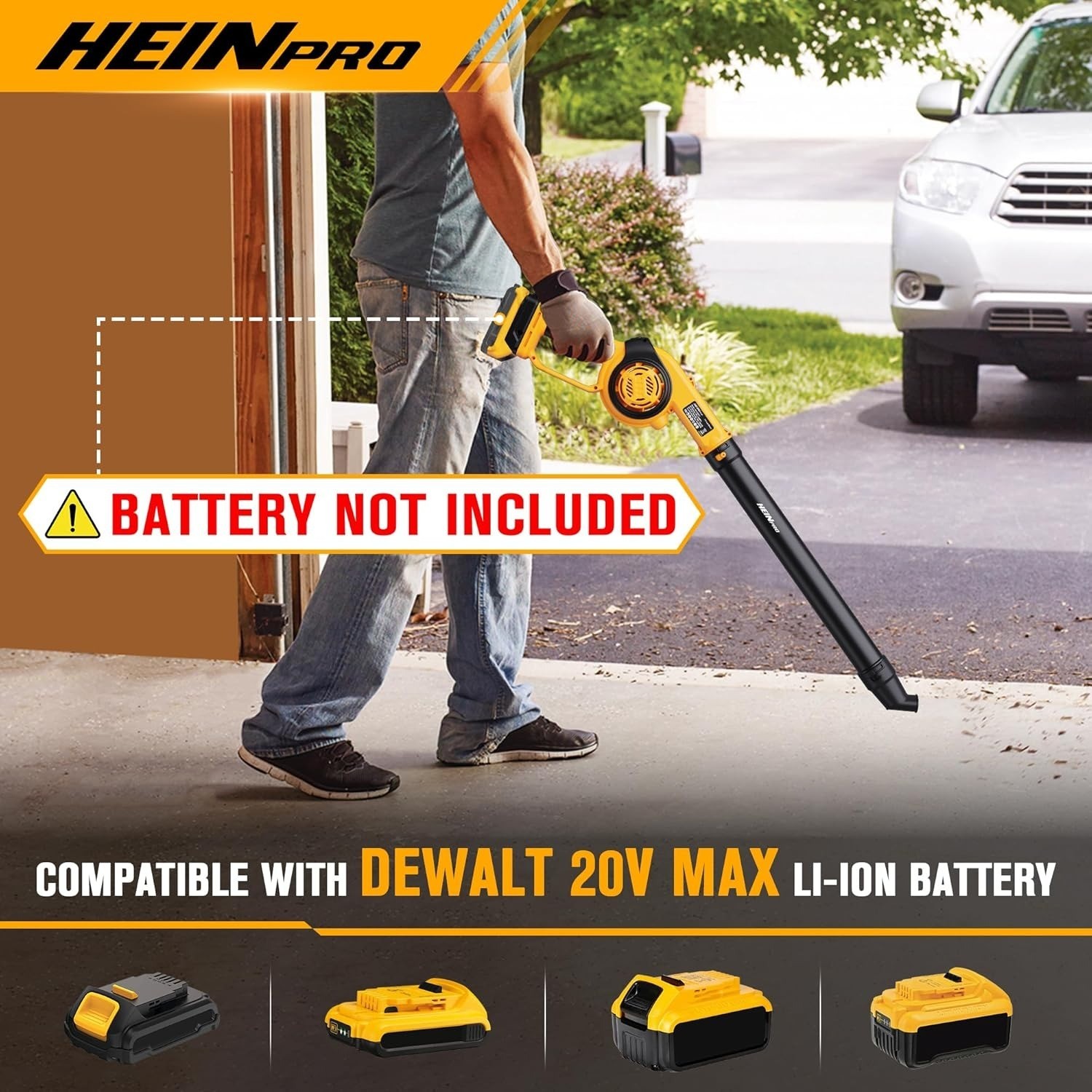 Cordless Leaf Blower Compatible with Dewalt 20V Max Battery Up to 200MPH Small E